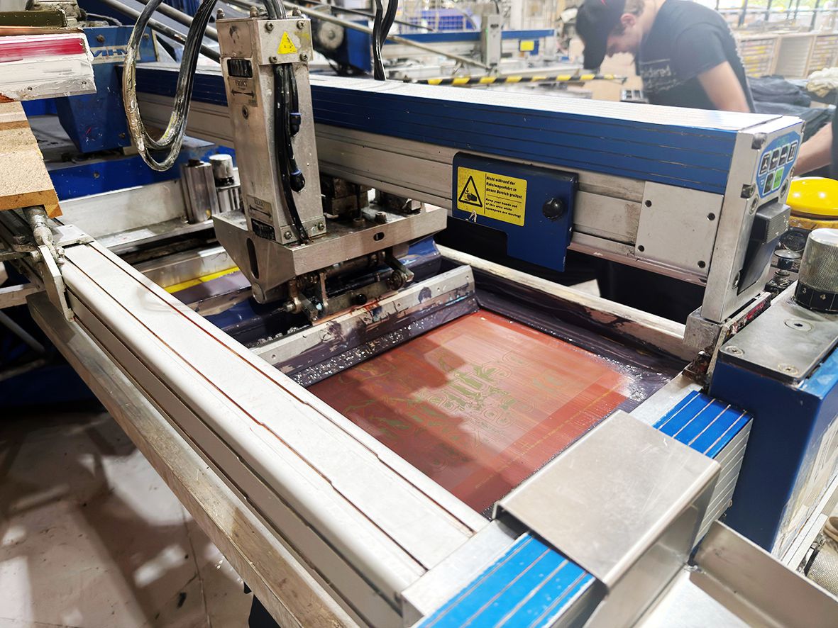 Screen printing production